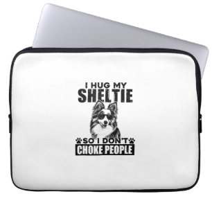 Ich umarmte meinen Sheltie, damit ich nicht Leute Laptopschutzhülle