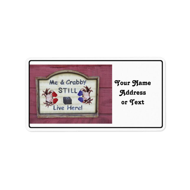 Ich und Crabby Adressaufkleber (Vorne)