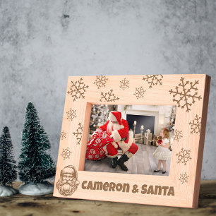 Ich und der Weihnachtsmann Snowflake Individuelle Geätzte Rahmen