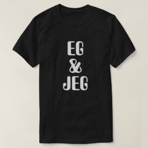 Ich und ich in norwegischem Schwarz T-Shirt