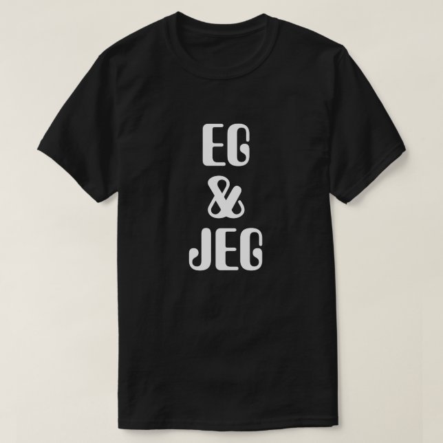 Ich und ich in norwegischem Schwarz T-Shirt (Design vorne)