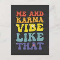 Ich und Karma Vibe wie diese lustige Groovy Vintag