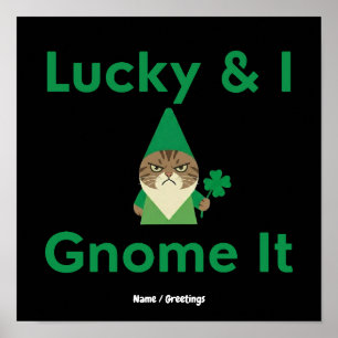 Ich und Lucky finden es lustig Sarkastische Katze Poster