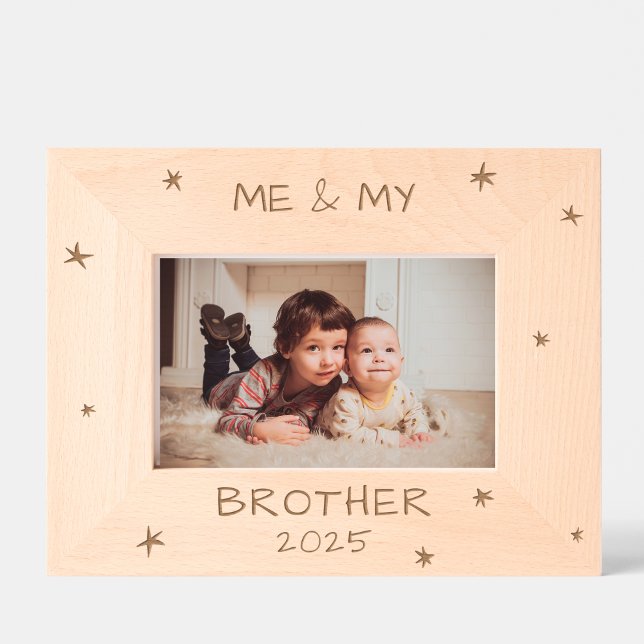 Ich und mein Bruder schwulen Neues Baby mit dem Ja Geätzte Rahmen (Von Creator hochgeladen)