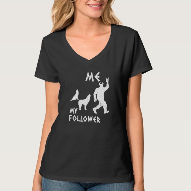 Ich und mein Folklorebenvikings Wolf Viking T-Shirt (Vorderseite)