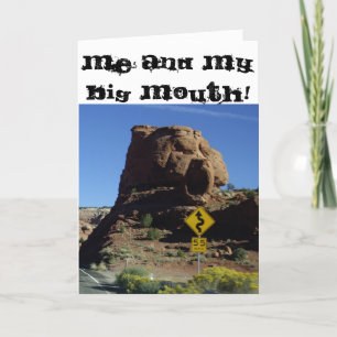 Ich und mein großer Mund - es tut mir leid! Grußka Karte