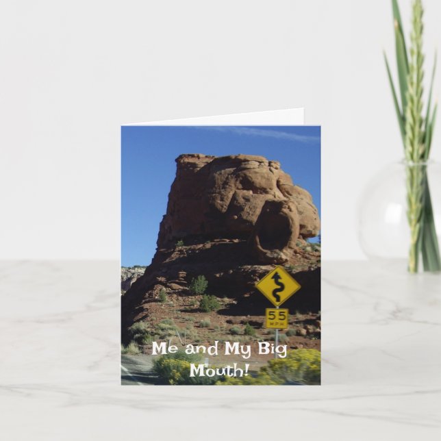 Ich und mein großer Mund - es tut mir leid! Grußka Karte (Vorderseite)