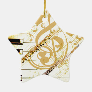 Ich und meine Flöten_ Keramik Ornament
