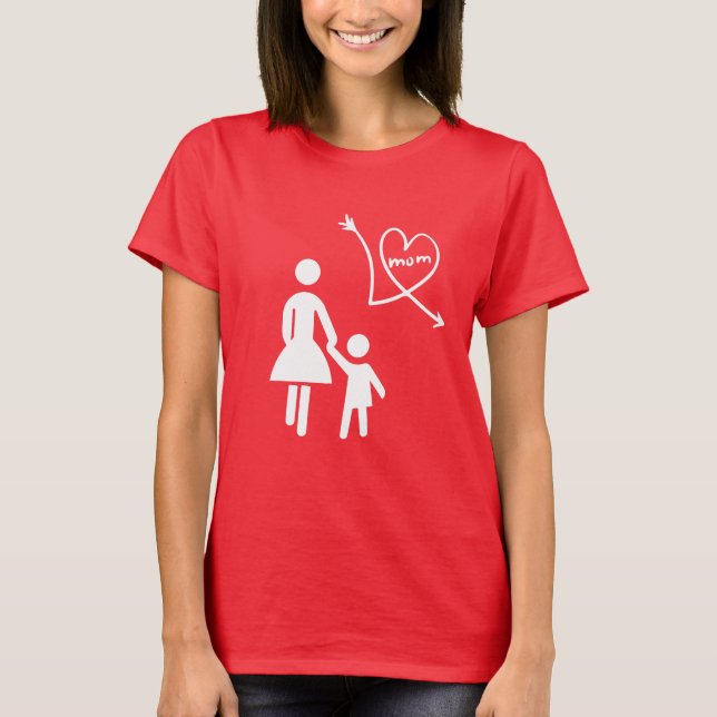 Ich und meine Mutter l I Liebe Mama l Moderne Mutt T-Shirt (Vorderseite)