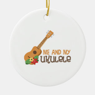 Ich und meine Ukulele Keramik Ornament