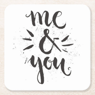 Ich und Sie Rechteckiger Pappuntersetzer