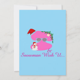 Ich und Snowman wünschen dir Feiertagskarte
