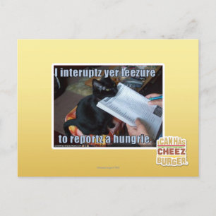 Ich unterbreche Yen Leezure Postkarte