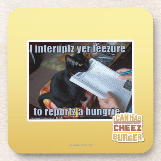 Ich unterbreche YER Leezure Untersetzer (Vorderseite)