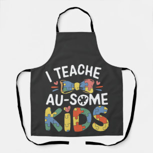 Ich unterrichte Au-some Kids Autismus Awareness Te Schürze