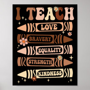Ich unterrichte Black History Teacher Celebrate Bl Poster