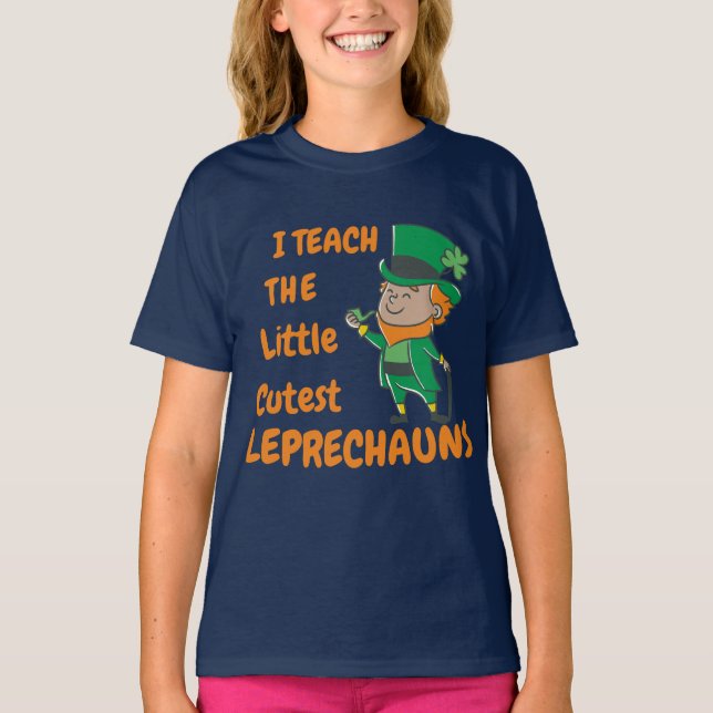 Ich unterrichte den Niedlichen Kobold, St Patricks T-Shirt (Vorderseite)