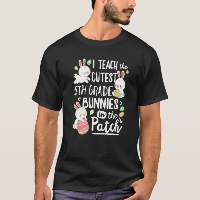 Ich unterrichte die Niedliche Bunnies-Lehrerin Eas T-Shirt (Vorderseite)