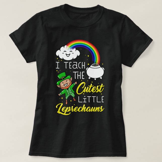 Ich unterrichte die Niedlichen Kobolden St Patrick T-Shirt (Design vorne)