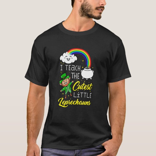 Ich unterrichte die Niedlichen Kobolden St Patrick T-Shirt (Vorderseite)