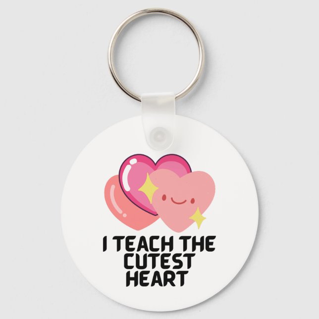 Ich unterrichte die niedlichsten Herzen Schlüsselanhänger (Vorderseite)