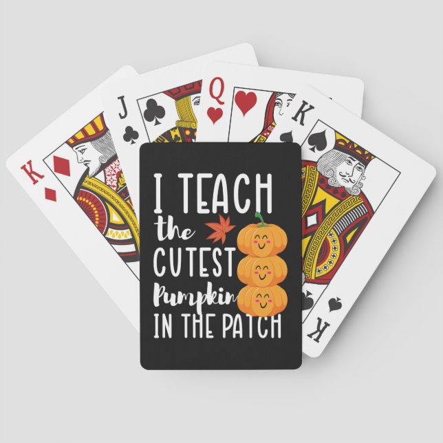 Ich unterrichte die Niedlichsten Kürbis im PatchHa Spielkarten (Rückseite)
