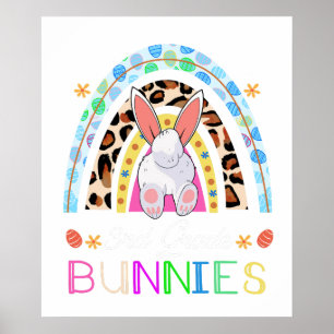 ich unterrichte die süßesten dritten-hasen regenbo poster