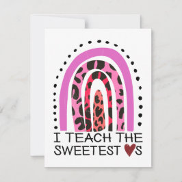 Ich unterrichte die süßesten Herz-Regenbogenwallis Feiertagskarte