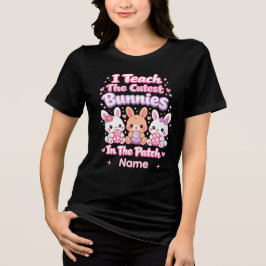 Ich unterrichte die süßesten Kaninchen im Garten Tri-Blend Shirt