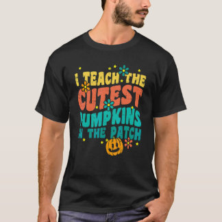 Ich unterrichte die süßesten Kürbisse Retro Vintag T-Shirt