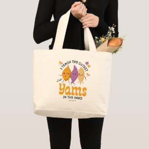 Ich unterrichte die SÜSSSTEN YAMS IM GARTEN Custom Jumbo Stoffbeutel
