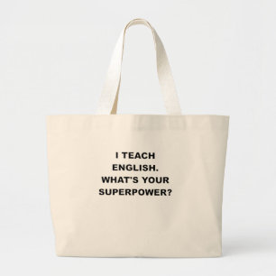 ICH UNTERRICHTE ENGLISCH, WAS IHR SUPERPOWER.png Jumbo Stoffbeutel