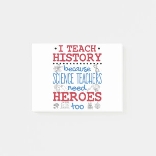 Ich unterrichte Geschichts Sozialstudien Lehrer He Post-it Klebezettel