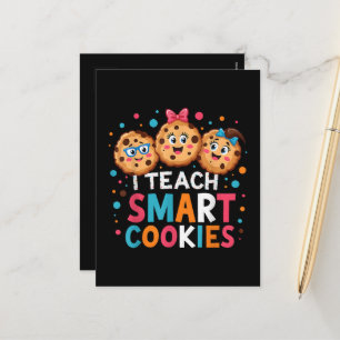 Ich unterrichte intelligente Cookies Rückkehr zur Feiertagspostkarte