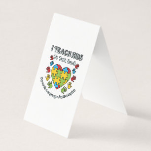 Ich unterrichte Kinder, um die Sprachentherapie zu Visitenkarten