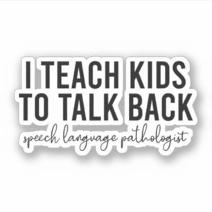 Ich unterrichte Kinder, wenn ich über den Sprachpf Aufkleber