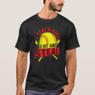 Ich unterrichte Kindern, Softball-Trainer und -Tra T-Shirt
