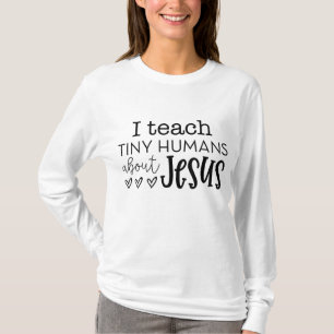 Ich unterrichte kleine Menschen über Jesus Sunday T-Shirt