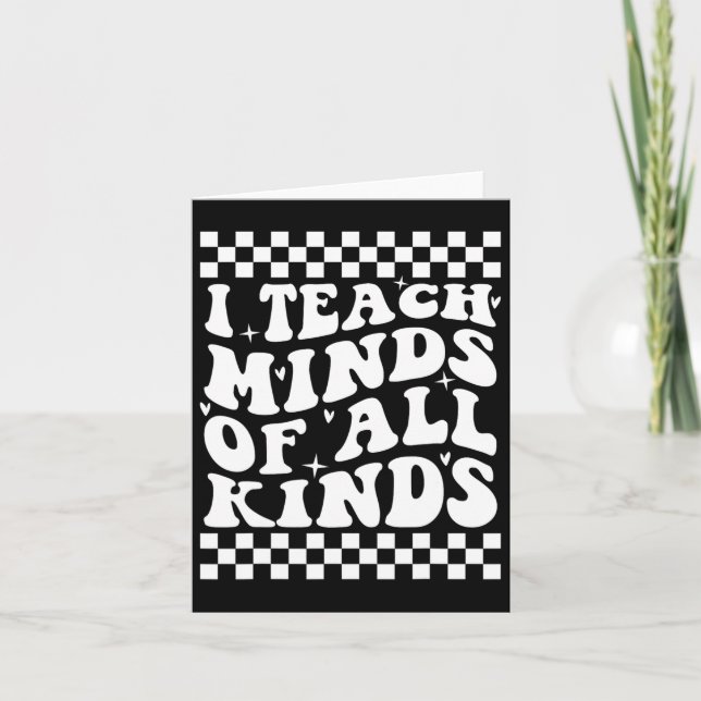 Ich unterrichte Minds aller Art - Bildung Tee Karte (Vorderseite)