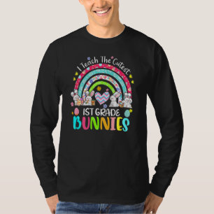 Ich unterrichte Niedliche Bunnies 1. Klasse Lehrer T-Shirt