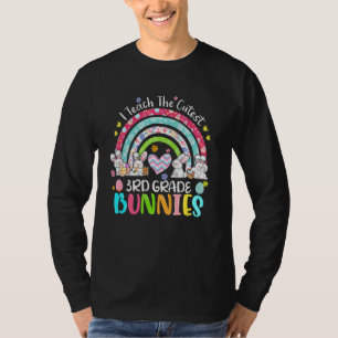 Ich unterrichte Niedliche Bunnies 3. Klasse Lehrer T-Shirt