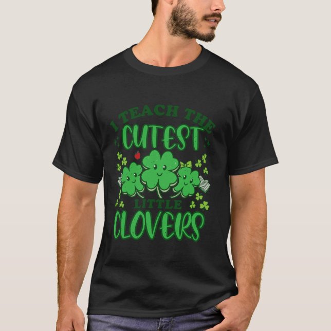 Ich unterrichte Niedliche Cloud Lehrer St Patricks T-Shirt (Vorderseite)