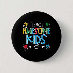 Ich unterrichte Phantastische Kinder-Autismus-Bewu Button