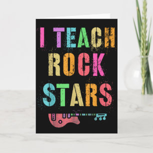 Ich unterrichte Rockstars Band Vibes Lehrer Rocks Karte