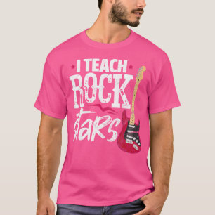 Ich unterrichte Rockstars Lustiger Musiklehrer Git T-Shirt