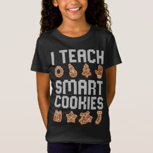 Ich unterrichte Smart Cookies Weihnachtslehrer Nie T-Shirt