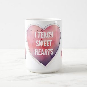 Ich unterrichte Sweet Hearts Valentinstag Dope Tex Kaffeetasse