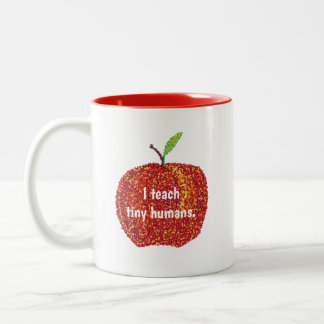 Ich unterrichte winzige Menschen, individuelle Apf Zweifarbige Tasse