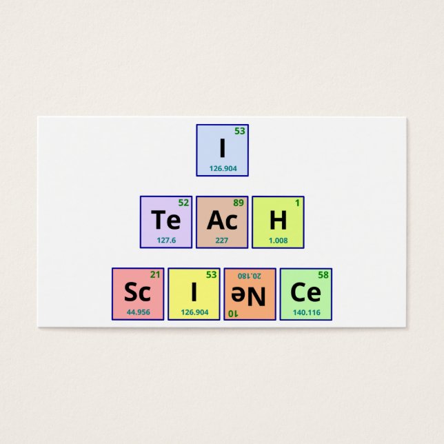 Ich unterrichte Wissenschaft (Vorderseite)