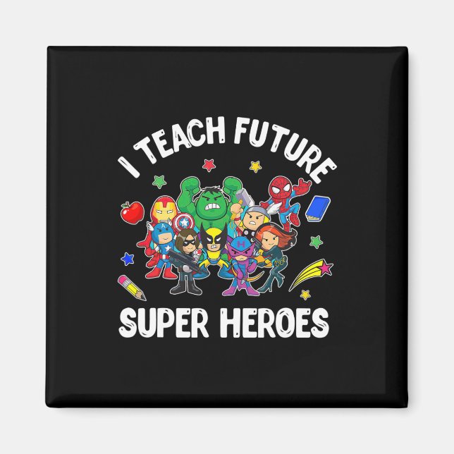 Ich unterrichte zukünftige Superhelden Tee-Geschen Magnet (Vorne)
